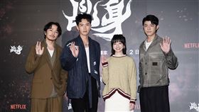 《乩身》今（10）舉辦試映與聯訪，柯震東、王柏傑、陳姸霏、楊銘威等人出席活動。（圖／記者趙于瑩攝影）