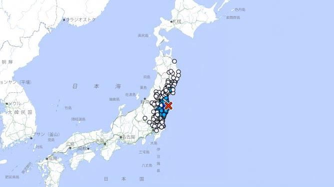 新／日本福島「規模4.6地震」多地區有感