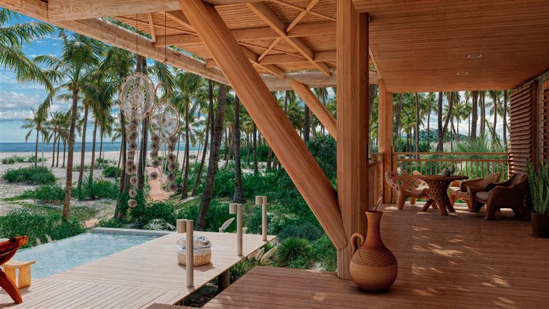 Aventora Resort Baía Formosa, Minor Reserve Collection別墅露台示意圖，度假酒店坐落於巴西生態旅遊勝地 Baía Formosa，預計於2028年開幕。（圖／飯店旅宿業者提供）