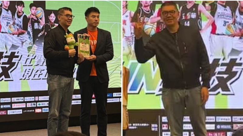 2026年的連勝文出席籃球活動，只見他身材相當修長。（圖／翻攝自林牧潔IG）