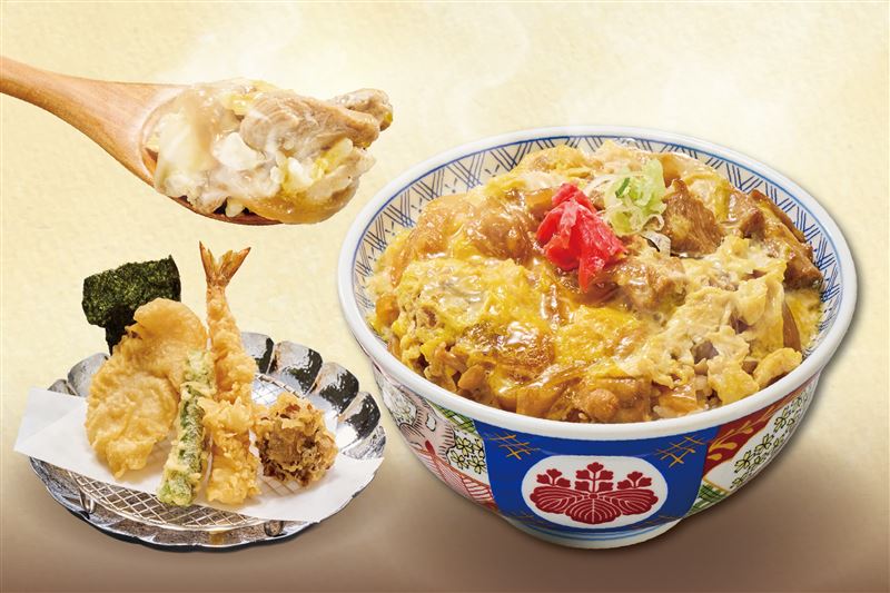 金子半之助「極.親子丼」搭配天婦羅組合只要399元。(圖/香繼光集團提供)