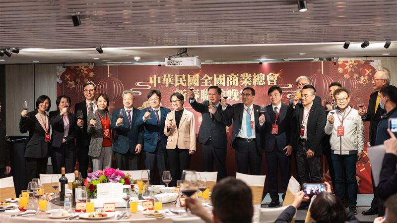 副總統蕭美琴今（10）日出席「中華民國全國商業總會115年新春聯誼晚宴」。（圖／總統府提供）