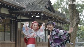 （阿白愛醬換上和服走入昭和建築地景／寶島神很大提供） 