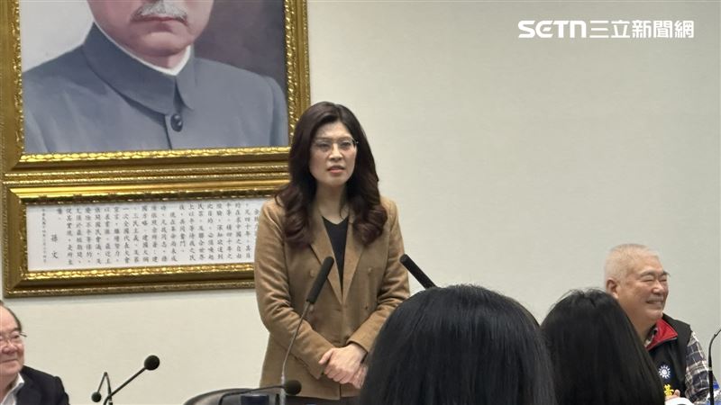 國民黨主席鄭麗文中常會談話。（圖／記者詹宜庭攝影）