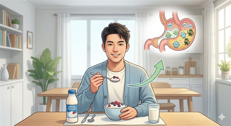 不少人為了補充好菌，會吃優格或喝優酪乳，但也常聽到「益生菌進到胃裡就會被胃酸殺光」的說法。對此，內分泌專科醫師蔡明劼表示，這其實是常見迷思。（示意圖／AI生成）