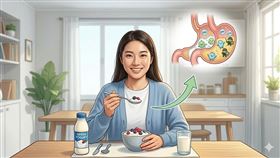 不少人為了補充好菌，會吃優格或喝優酪乳，但也常聽到「益生菌進到胃裡就會被胃酸殺光」的說法。對此，內分泌專科醫師蔡明劼表示，這其實是常見迷思。（示意圖／AI生成）