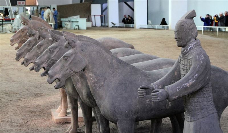 研究發現，兵馬俑中的戰馬高約1.5到1.6公尺，這與現代馬的平均高度幾乎是一模一樣。（圖／翻攝自維基百科）