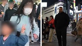 見台灣女童被撞飛，澳洲最壯男人威廉斯到澀谷實測。（合成圖／翻攝自Threads）