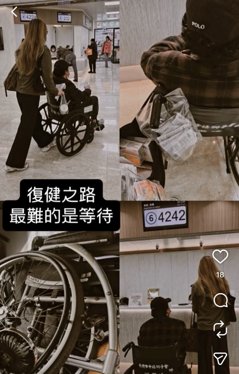 Rena曝蘇德揚復健近況。（圖／翻攝自IG）