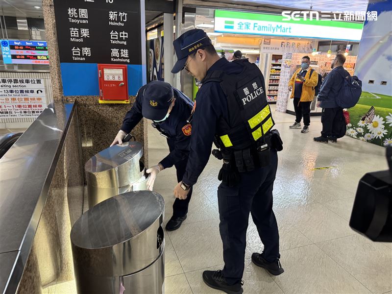 網友發文恐嚇要在台北車站放置炸彈,警方增派10人加強巡檢。(圖/翻攝畫面)