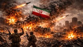 美以聯手空襲伊朗，中東局勢緊繃。（圖／AI生成示意圖）