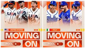 經典賽美國和義大利一起前進8強。（圖／翻攝自WBC X）