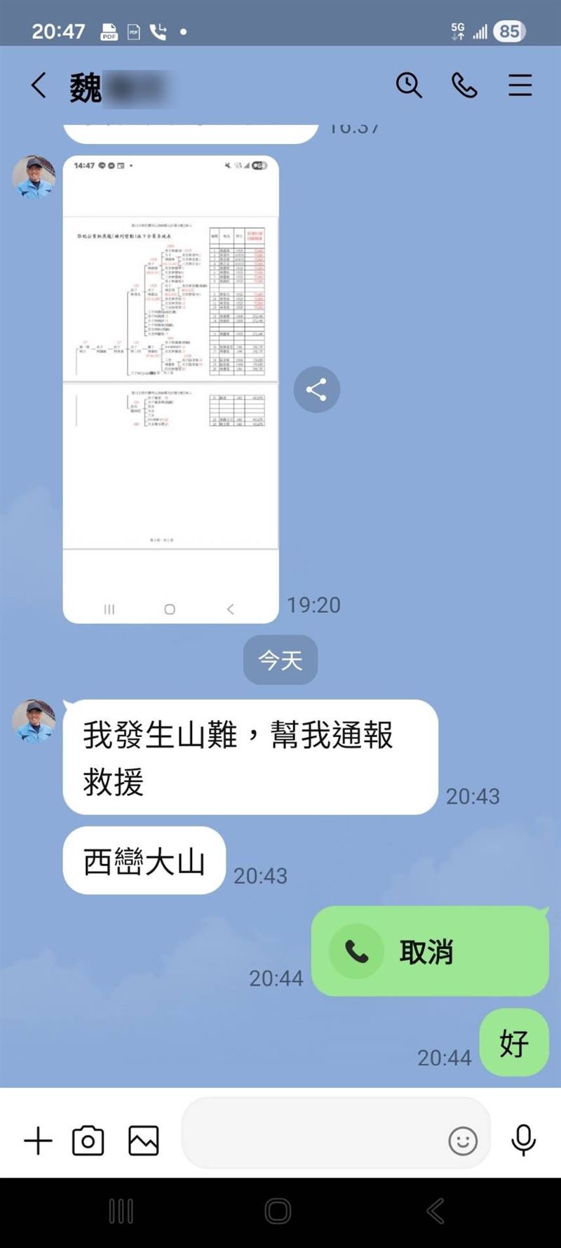 熱愛登山、騎重機的魏姓男子,10日單攻獨攀西巒大山發生山難失聯,救難人員持續搜救中。(圖/翻攝畫面)