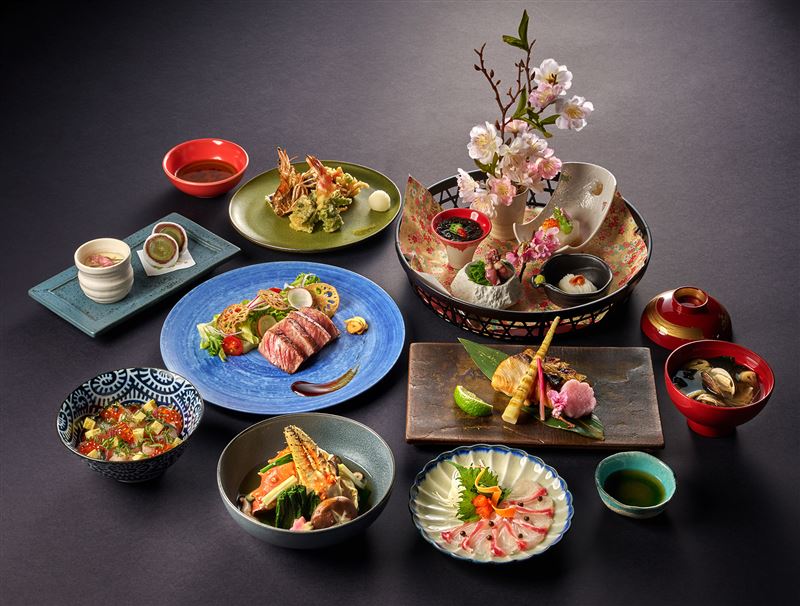 台北美福大飯店「晴山日本料理」即日起至5月31日推出「櫻舞翠嵐‧春之盛宴」春季套餐，每套4,680元+10%。（圖／台北美福大飯店提供）