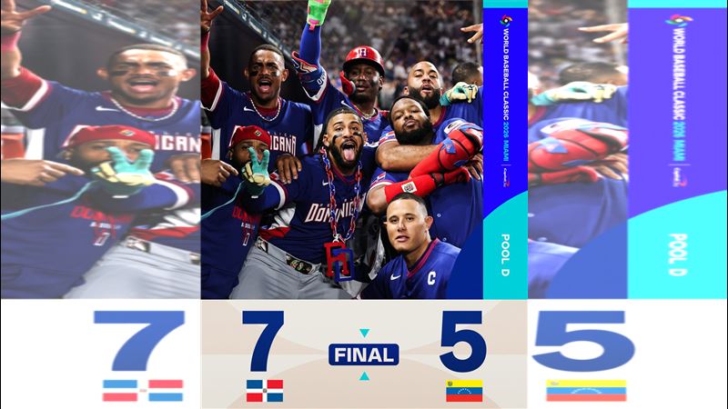 經典賽多明尼加7：5力退委內瑞拉。（圖／翻攝自WBC X）