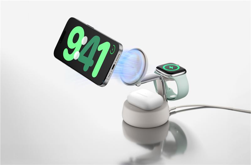 UltraCharge Pro 3合1磁吸充電座主打Qi2 25W無線充電