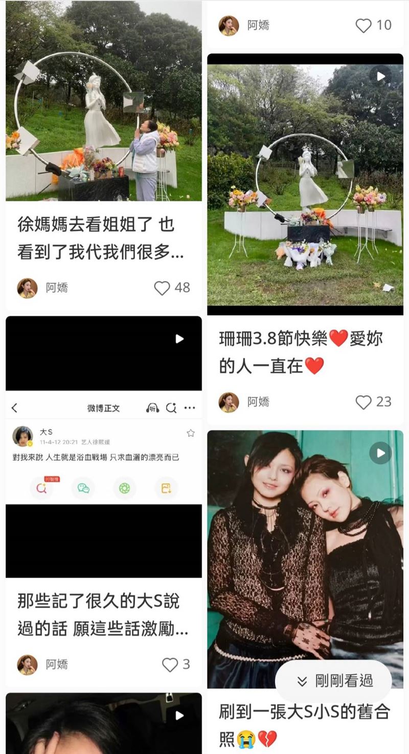 女粉絲曾分享許多有關大S的照片紀念。(圖/翻攝自小紅書)