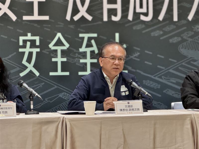 交通部陳彥伯政務次長主持道安記者會。（圖／交通部提供）