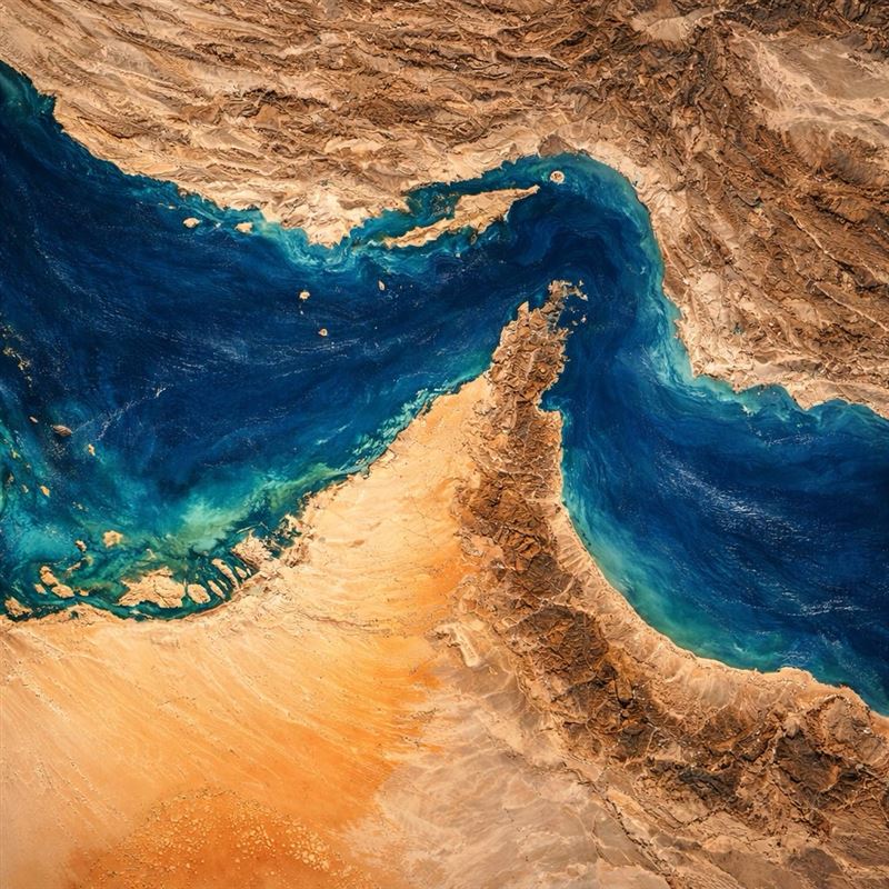 荷莫茲海峽遭封鎖,讓這場由以色列打加薩為開頭的中東一連串戰爭,影響擴及全世界。(圖/翻攝自X平台 @hamzitron)