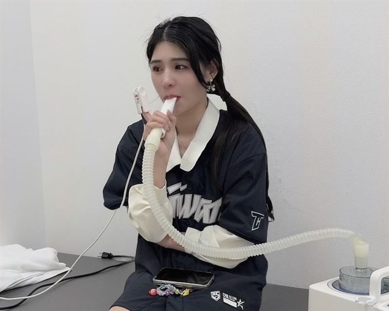 陸筱晴在日本有前往醫院進行治療。(圖/翻攝自Threads @sunnie_cat0111)