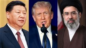 習近平未祝賀哈米尼次子接任：怕得罪川普（圖／翻攝自新華社、川普臉書、維基百科）