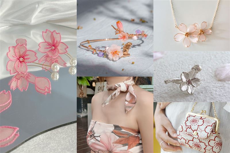 Pinkoi精選6款海內外超上鏡的櫻花主題配件。（圖／品牌業者提供）
