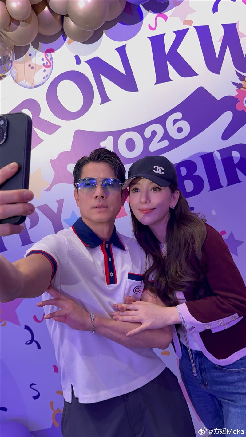 郭富城與方媛2017年婚後育有3個孩子。（圖／翻攝自方媛微博）