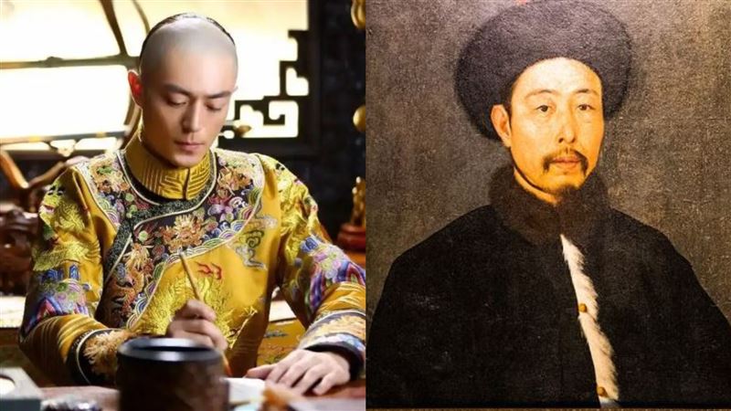 郎世寧揭開乾隆皇帝真實樣貌，網友看傻：跟電視劇差很大！圖左為在《如懿傳》中飾演乾隆的影星霍建華：圖右為郎世寧所繪的《乾隆皇帝半身冬裝像》。（圖／翻攝自微博、維基百科）