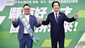 基隆市議長、民進黨市長參選人童子瑋在中央執政的帶動下民調急起直追。（鏡報李智為攝）