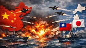 中國步步進逼，謝金河認為其實是「一直用力幫助日本及台灣」。（示意圖／AI生成）