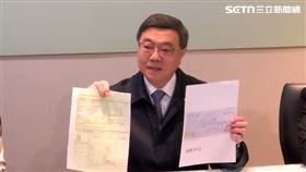 卓榮泰出示單據（圖／翻攝畫面）