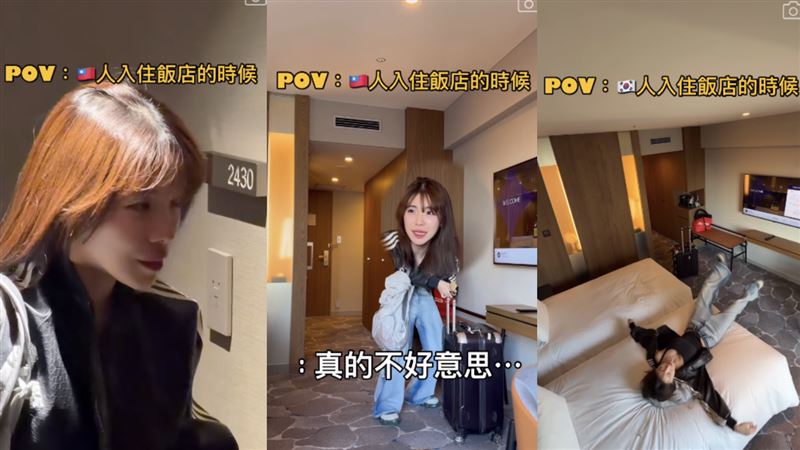 李多慧拍片揭台韓兩地入住飯店的反應。（圖／翻攝自IG）