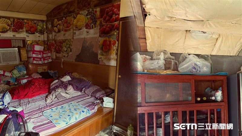 阿滿嬤家境狀況清寒，居住環境也不太好，陳永聰說，他訪視後發現，屋頂年久失修到幾乎隨時都可能有垮下來的風險，阿嬤睡的房間也有嚴重的潮濕和霉味等。除了送上兩萬元的善款給阿嬤當安家費，陳不捨地說，雖然阿嬤生活暫時不會有問題，但心理上還有居住環境等，這都需要長期追蹤和關懷的。（圖／受訪者提供）
