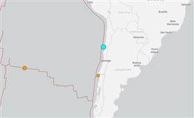 智利外海發生規模6.3地震。（圖／取自usgs）