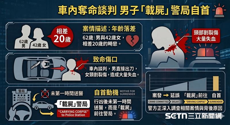 台中情殺割喉案情經過。(AI示意圖/記者陳佳鈴)
