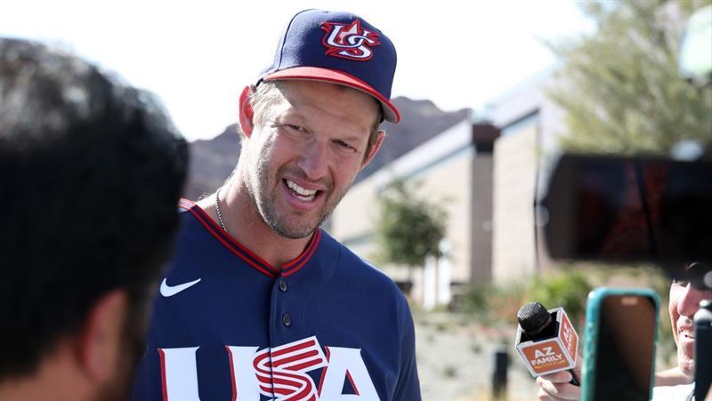 傳奇左投柯蕭（Clayton&nbsp;Kershaw）四強開始離開美國隊。（圖／翻攝自X平台 @nypost）