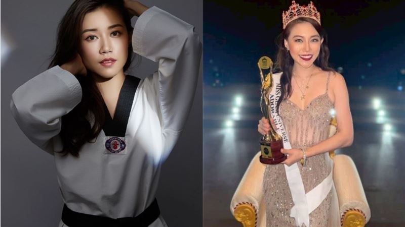 芷儀出身跆拳道世家，是黑帶五段高手，並代表台灣出國選美獲 2025 環球華麗小姐世界 6 強。（圖／李芷儀提供）