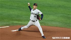 WBC8強賽，日本隊先發投手山本由伸。（圖／記者劉彥池攝影）