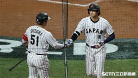 WBC8強賽，日本隊指定打擊大谷翔平回敬「首局首打席全壘打」。（圖／記者劉彥池攝影）