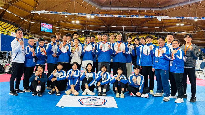 踢倒中國!跆拳道荷蘭公開賽台灣奪雙金