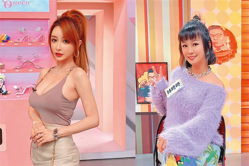 小三雪碧（左圖）和元配林咚咚（右圖）兩女的戰爭，事隔多年疑似因為債務問題再度掀上台面。（翻攝自林咚咚、真雪碧 無雙ss臉書）