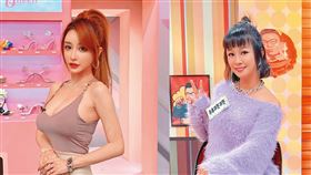 小三雪碧（左圖）和元配林咚咚（右圖）兩女的戰爭，事隔多年疑似因為債務問題再度掀上台面。（翻攝自林咚咚、真雪碧 無雙ss臉書）