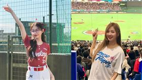 言梓璇（左）、穆又甯外型亮眼。（圖／樂天桃猿提供） 