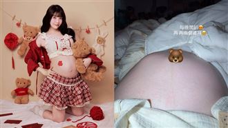 倒數兩週生產　百萬網紅挺巨肚秀明顯胎動