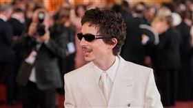 提摩西夏勒梅（Timothée Chalamet）入圍最佳男主角，但最終空手而回。（圖／美聯社／達志影像）
