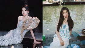 白鹿（左）瘋傳鬧翻虞書欣。（圖／翻攝自微博）