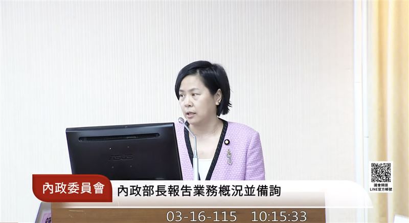 李貞秀對空氣質詢。(圖/翻攝自國會頻道)