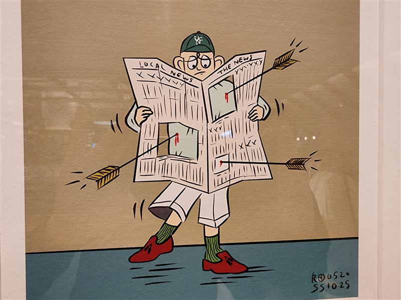 香港插畫家愛上台灣!「畫你不對勁的似顏畫」藝術展接地氣把國民零食「乖乖」畫入作品,網友驚呼太有梗。(圖/香港插畫家薛傳善提供)