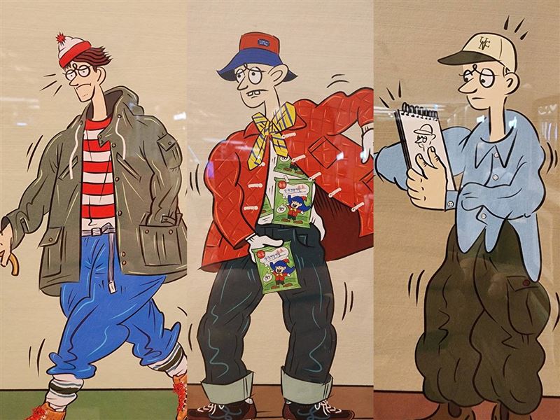 香港插畫家愛上台灣!「畫你不對勁的似顏畫」藝術展接地氣把國民零食「乖乖」畫入作品,網友驚呼太有梗。(圖/香港插畫家薛傳善提供)