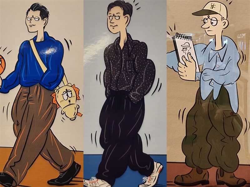 香港插畫家愛上台灣!「畫你不對勁的似顏畫」藝術展接地氣把國民零食「乖乖」畫入作品,網友驚呼太有梗。(圖/香港插畫家薛傳善提供)